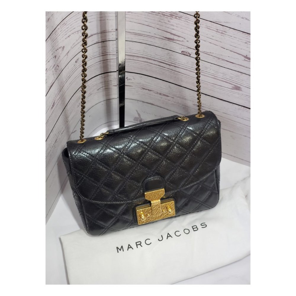 Marc Jacobs Mini Polly Quilted Shoulder Bag BLACK - Picture 8 of 11